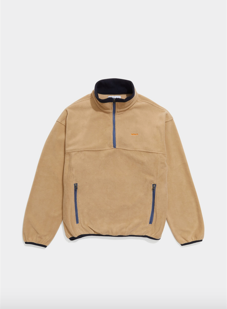 Adsum - TW Fleece Popover - Beige & Navy - Northern Fells