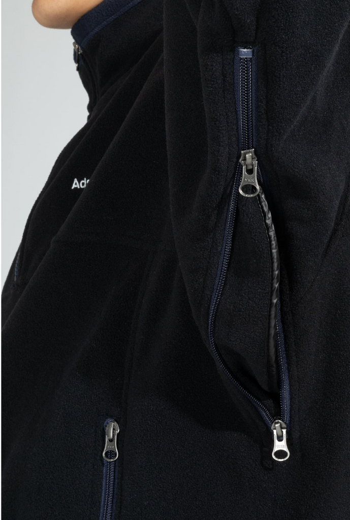 Adsum - TW Fleece Popover - Black & Navy - Northern Fells