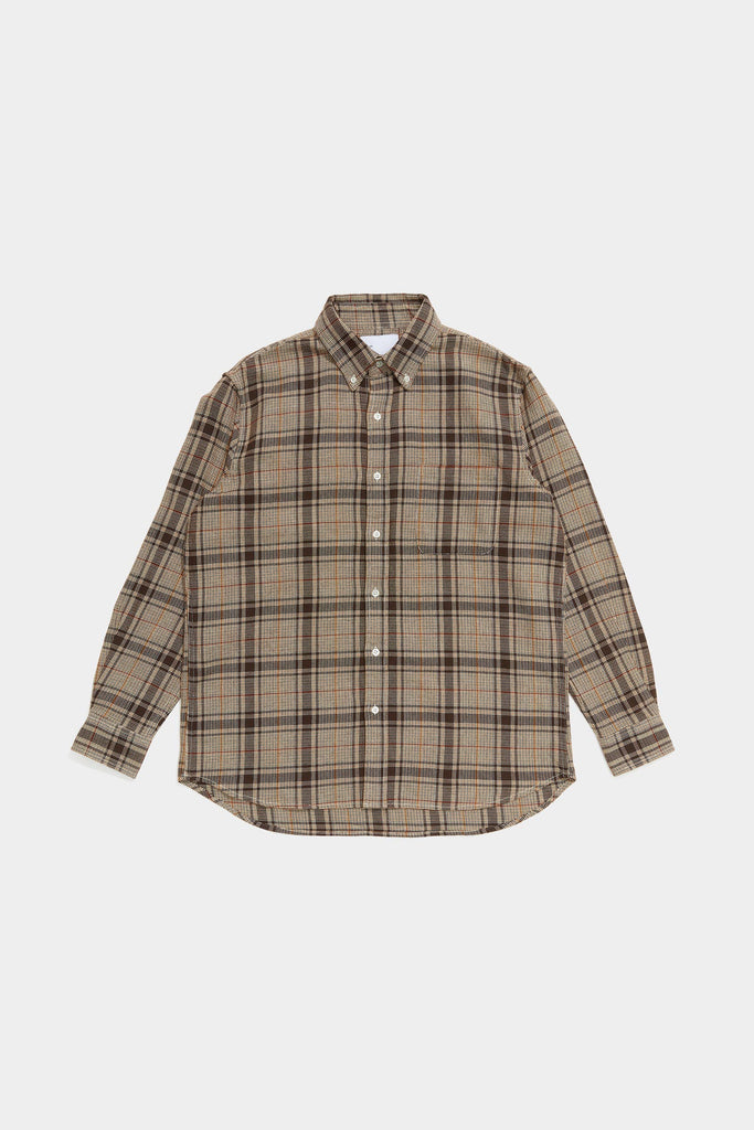 Adsum - Loose Weave Plaid Premium BD Shirt - Brown - Northern Fells