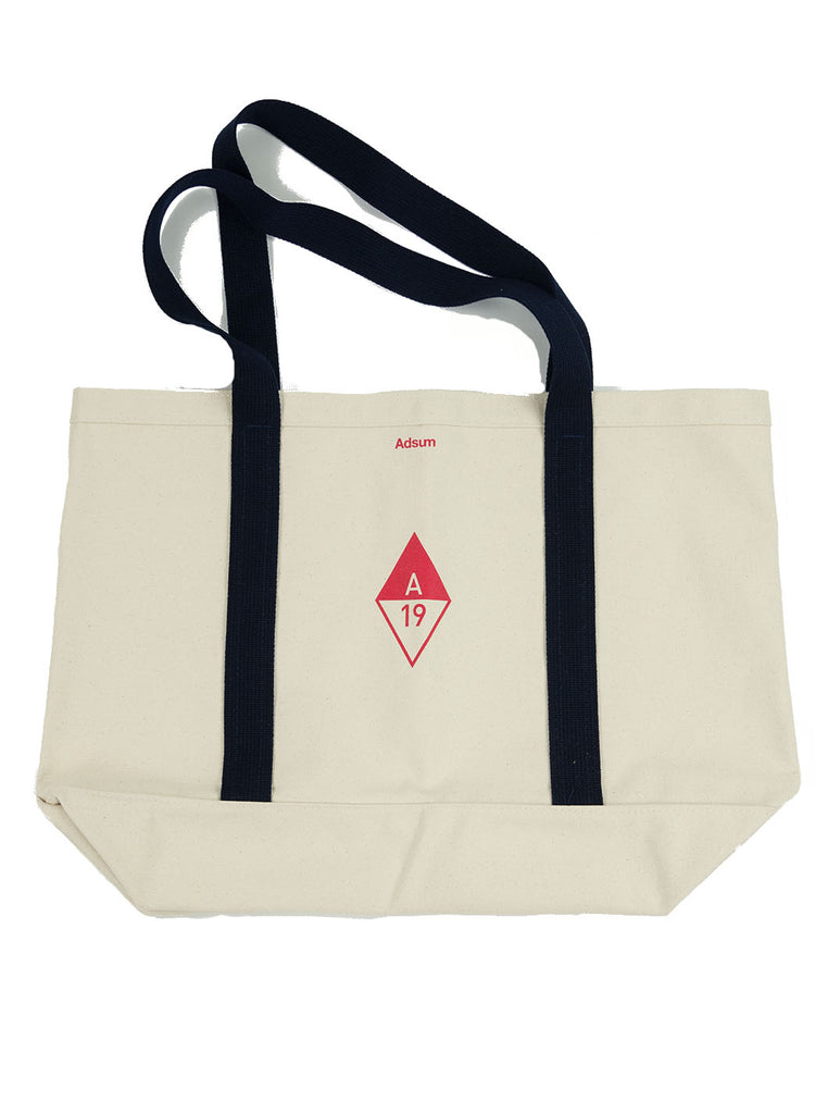 Adsum -Diamond Logo Boat Bag - Beige/ Navy - Northern Fells