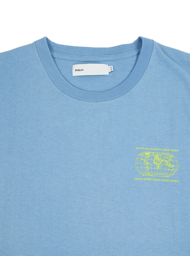 Adsum - Map Tee - Dusty Blue - Northern Fells