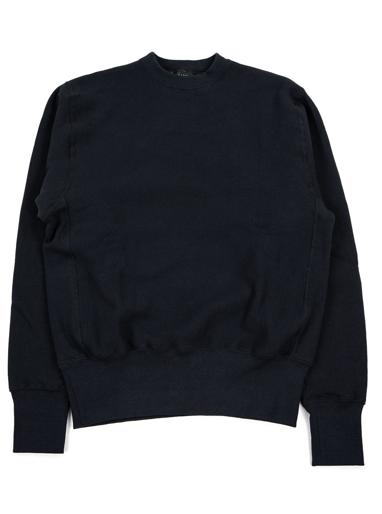 Camber Cross Knit Crew Black Made in USA The Northern Fells Clothing Company Full