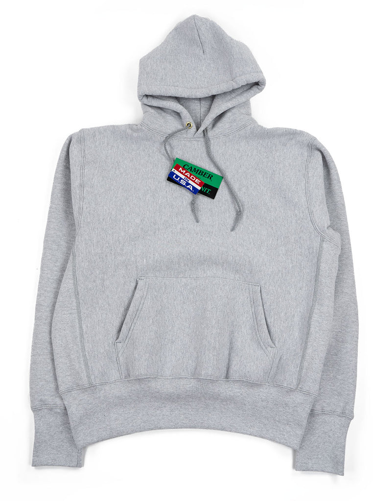 Camber Cross Knit Hoodie Grey Made in USA The Northern Fells Clothing Company Full