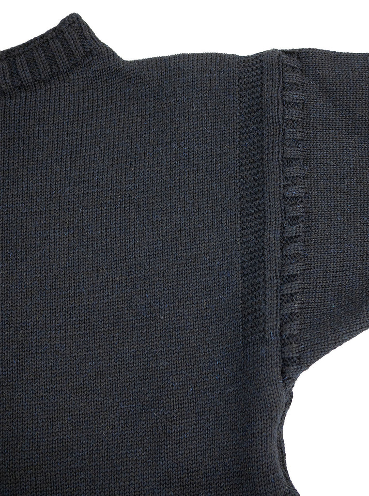 Channel Jumper Burhou Traditional Guernsey Dark Navy The Northern Fells Clothing Company Ladder