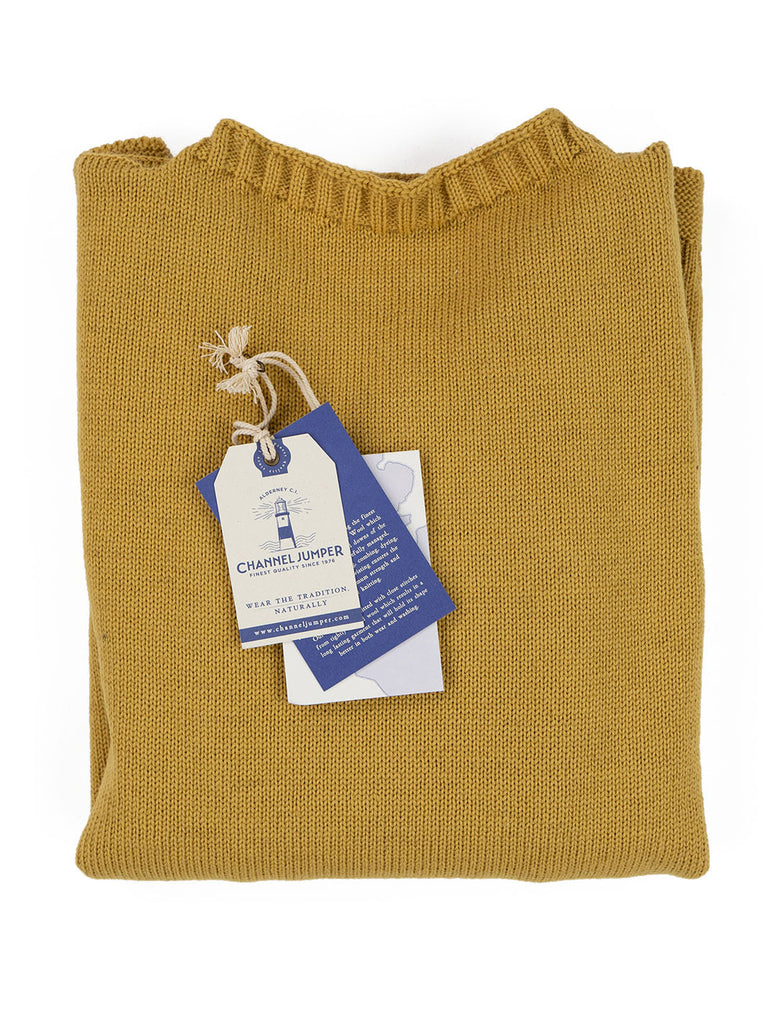 Channel Jumper Burhou Traditional Guernsey Sunflower The Northern Fells Clothing Company Folded