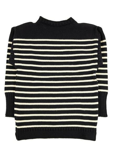 Channel Jumper Puffin Traditional Guernsey Dark Navy Aran The Northern Fells Clothing Company Full