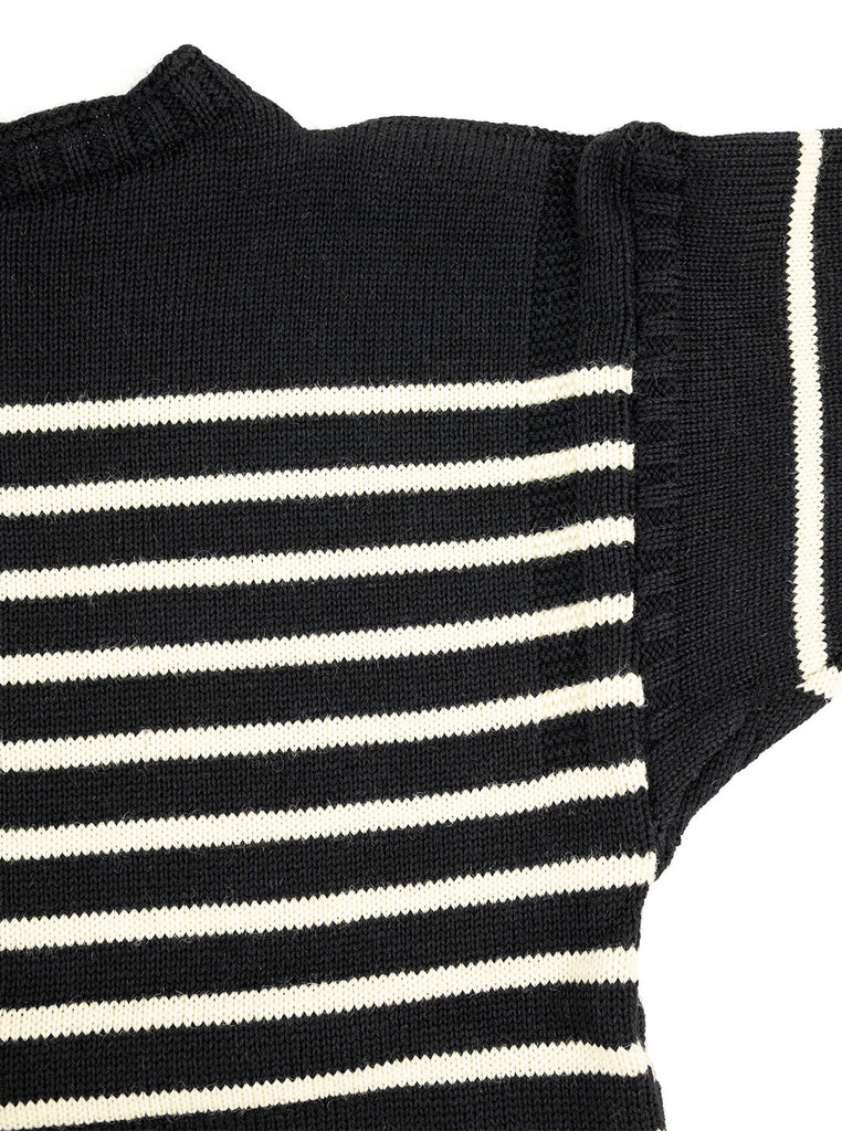 Channel Jumper Puffin Traditional Guernsey Dark Navy Aran The Northern Fells Clothing Company Ladder