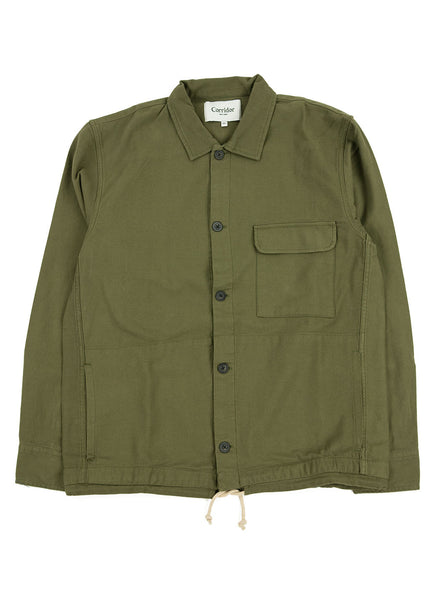 Corridor Olive Dobby Service Shirt The Northern Fells Clothing Company Full