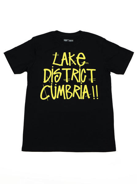 Northern Fells - Cumbria Tee - Black/ Yellow