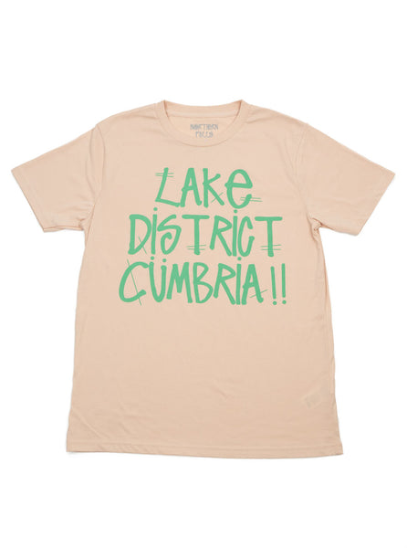 Northern Fells - Cumbria Tee - Pink/ Green