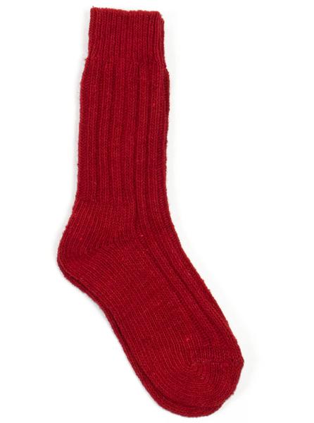 Donegal Wool Socks - Red - Northern Fells