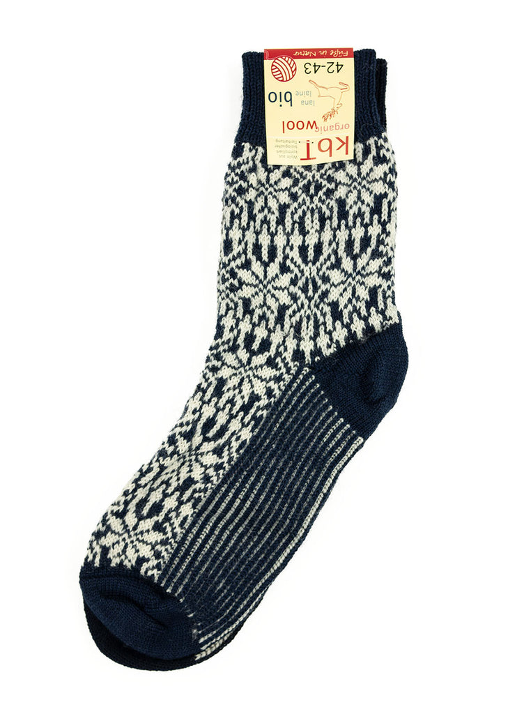 HIRSCH NATUR Nordic Sock Navy White The Northern Fells Clothing Company Full