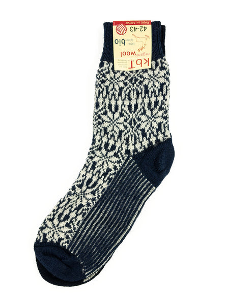 HIRSCH NATUR Nordic Sock Navy White The Northern Fells Clothing Company Full