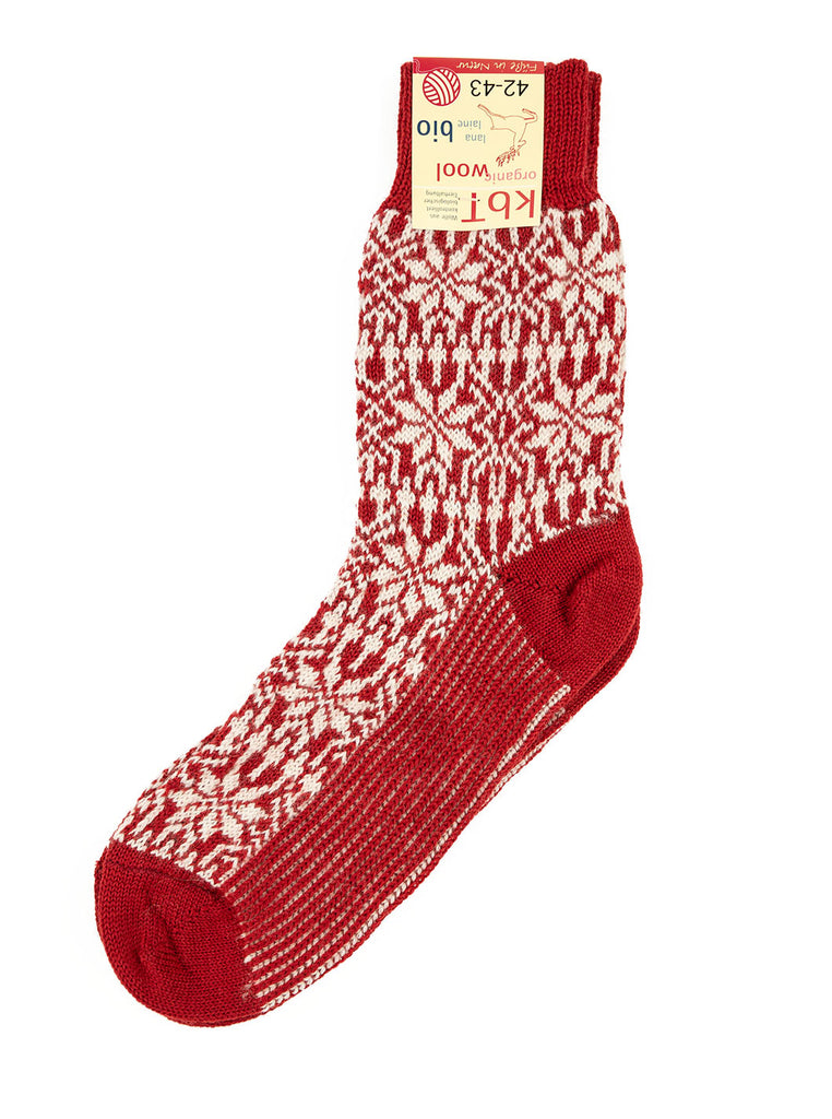 HIRSCH NATUR Nordic Sock Red White The Northern Fells Clothing Company Full
