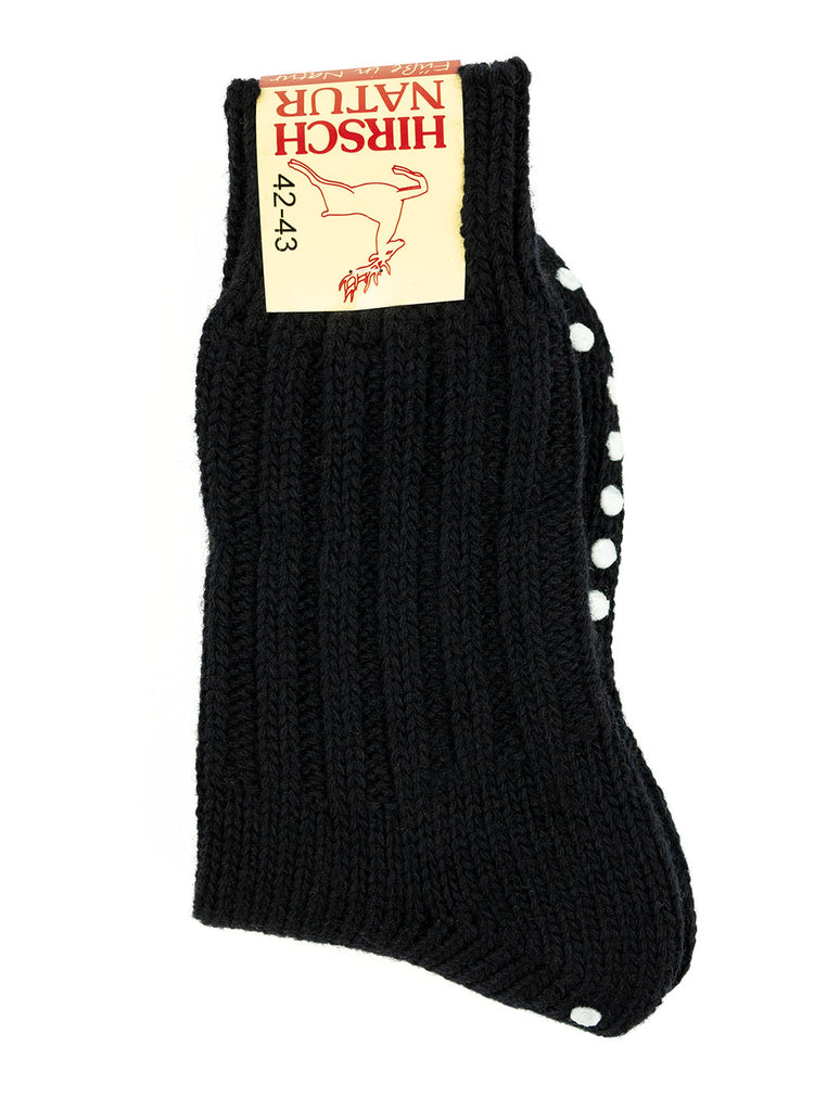 HIRSCH NATUR Slipper Sock Black The Northern Fells Clothing Company Folded