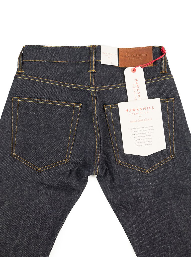 Hawksmill Denim Co - 14oz Organic Dark Wash Slim Tapered Jean - Indigo - Northern Fells