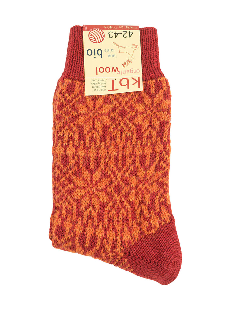 Hirsch Natur - Nordic Socks - Red/ Orange - Northern Fells