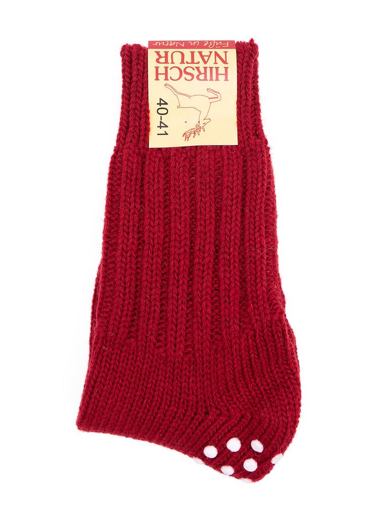 Hirsch Natur - Slipper Sock - Red