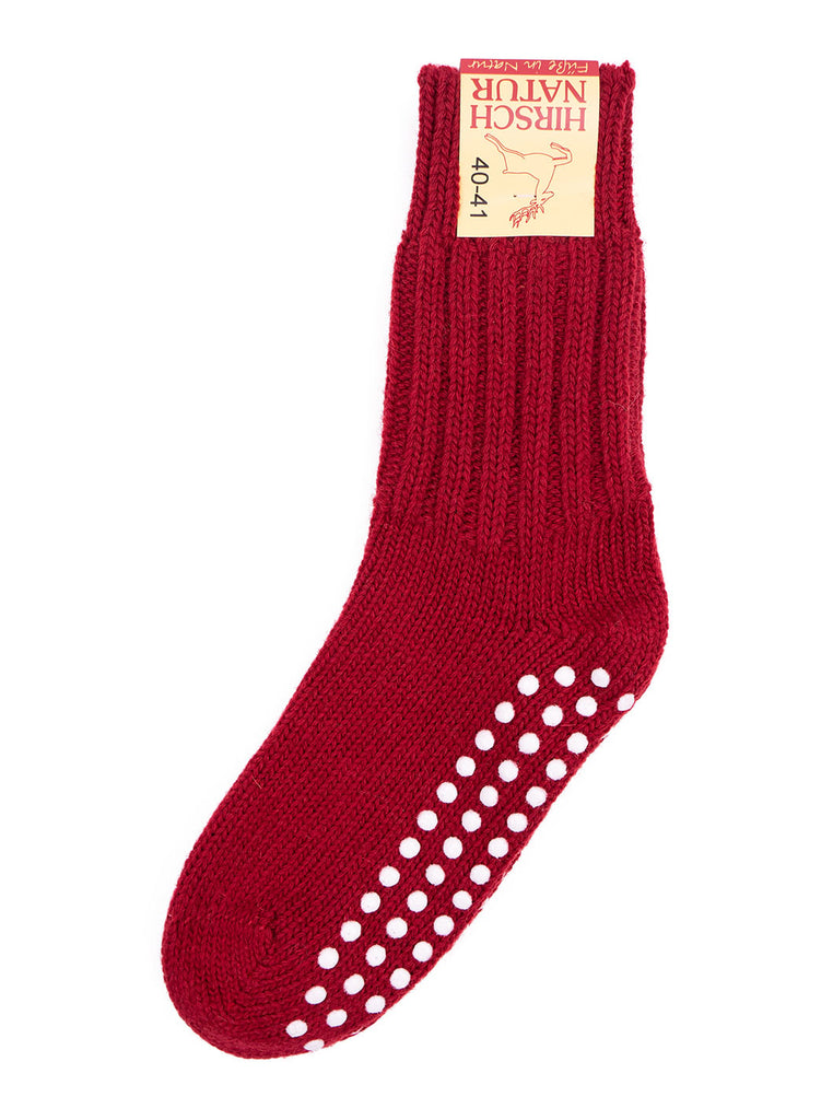 Hirsch Natur - Slipper Sock - Red