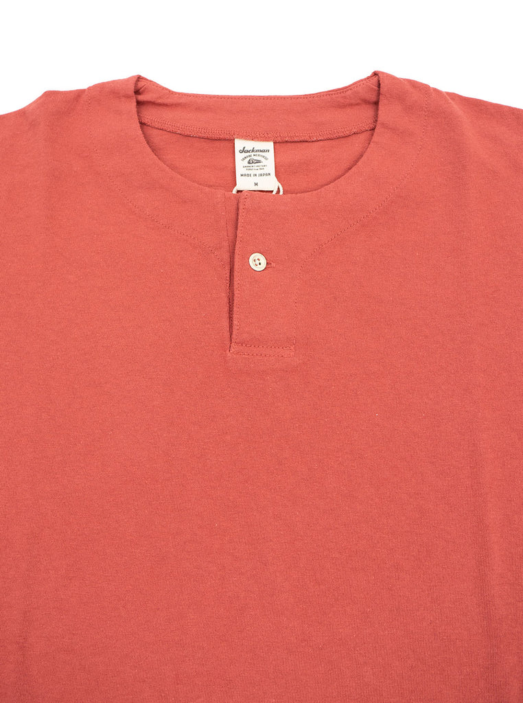 Jackman Henley Red The Northern Fells Clothing Company Neck