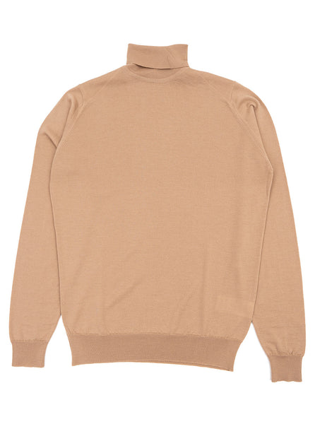 John Smedley - Cherwell Pullover Roll Neck - Light Camel