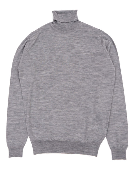 John Smedley - Cherwell Pullover Roll Neck - Silver