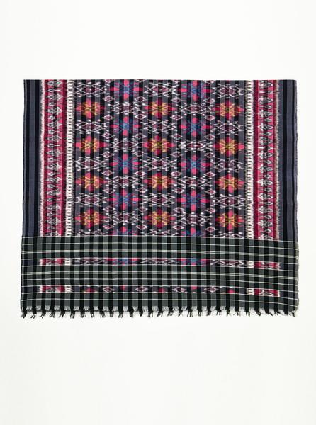 Kain & Wares - Cotton Ikat Fabrics - Black and Red - Northern Fells