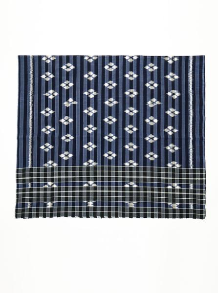 Kain & Wares - Cotton Ikat Fabrics - Navy, Natural and Black - Northern Fells
