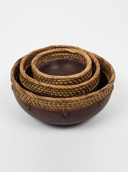 Kain & Wares - Handwoven Wicker & Wood Bowl Set - Northern Fells