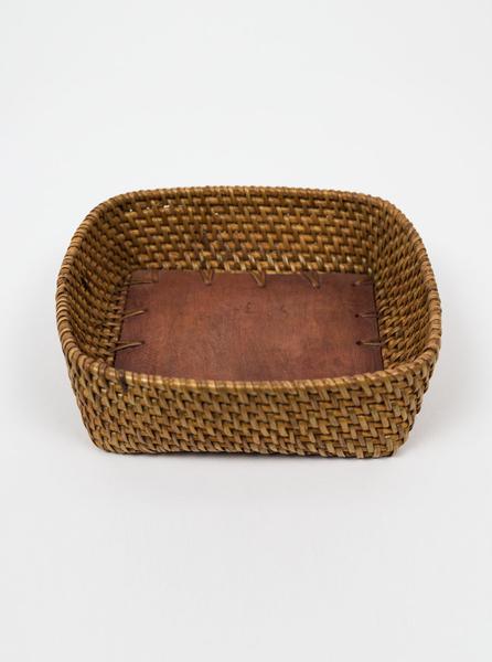Kain & Wares - Handcrafted Wicker & Wood Square Bowl - Northern Fells