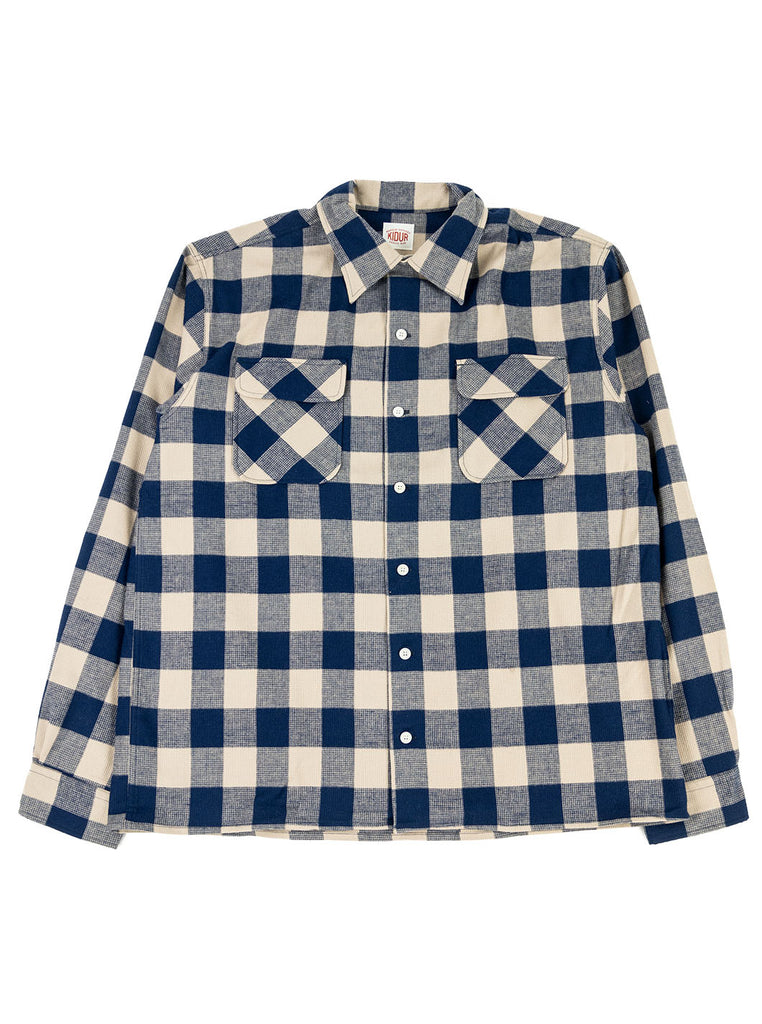 Kidur Camp High Waffle Block Navy Check The Northern Fells Clothing Company Full