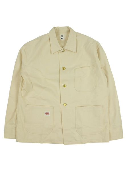 Kidur Veste41 Ecru Cotton Twill Made in France Workwear The Northern Fells Clothing Company Full