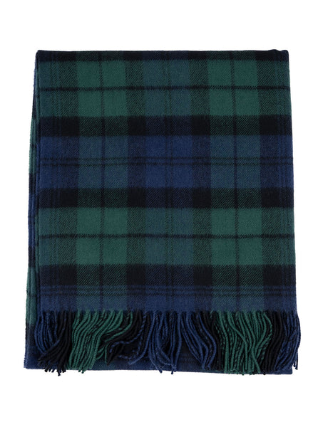 Lochcarron Lambswool Tartan Blanket Made in Scotland Black Watch The Northern Fells Clothing Company Full