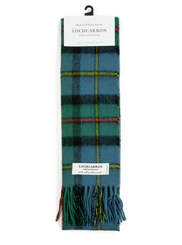 Lochcarron Lambswool Tartan Scarf Made in Scotland MacLeod Harris Ancient The Northern Fells Clothing Company Full