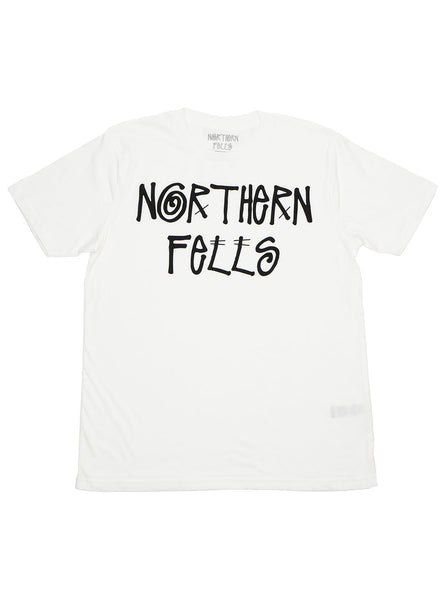 Northern Fells - Logo Tee - White/ Black