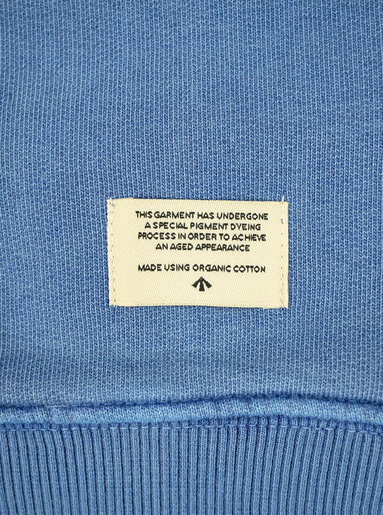 Nigel Cabourn J 54 Crew Sweat Washed Blue The Northern Fells Clothing Company Detail