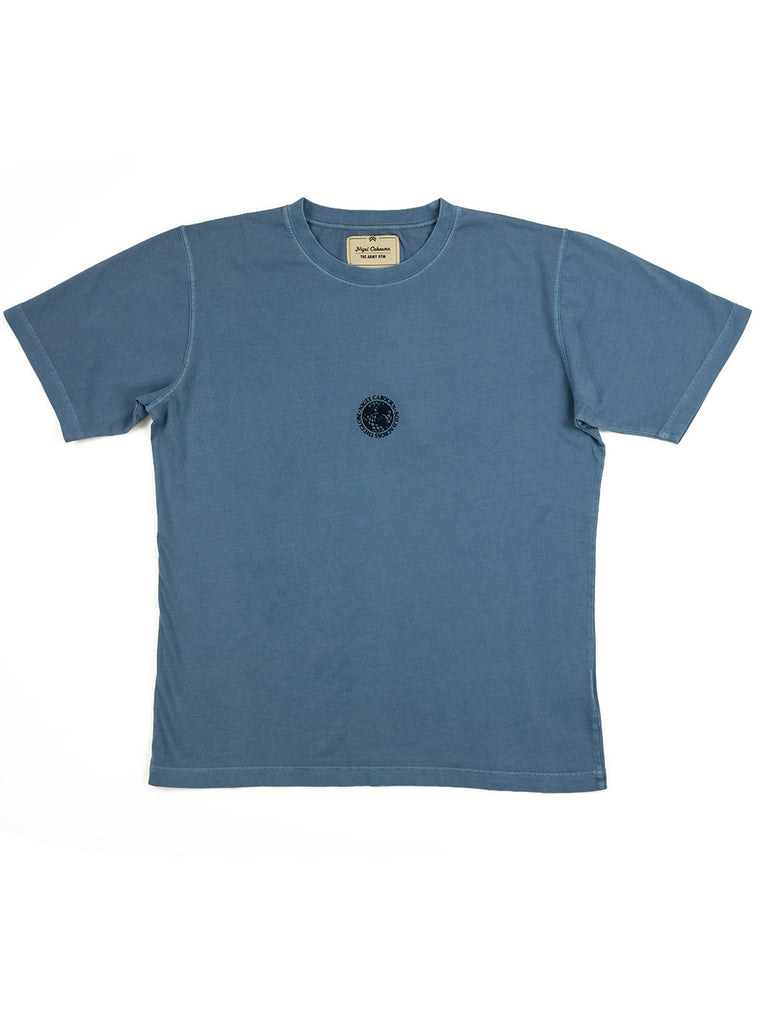 Nigel Cabourn - Logo Tee - Washed Blue