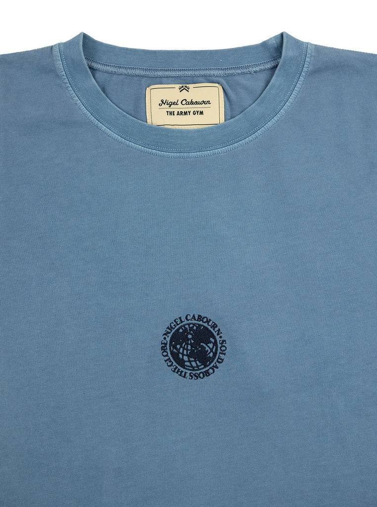 Nigel Cabourn - Logo Tee - Washed Blue