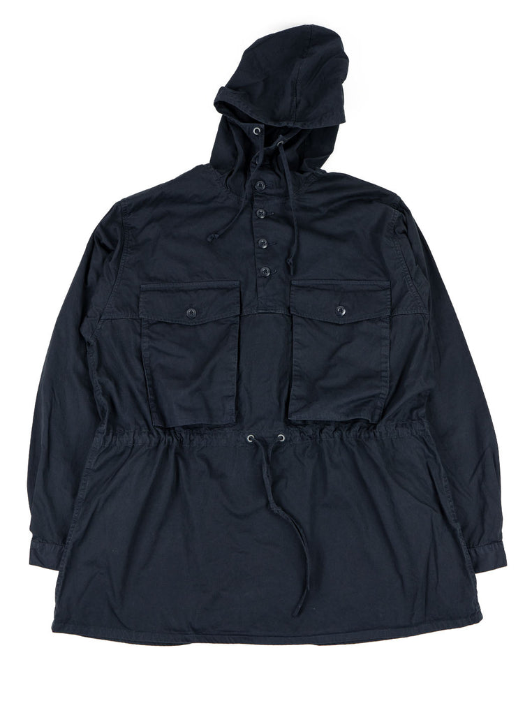 Nigel Cabourn OW 52 Track Smock Poplin Black Navy The Northern Fells Clothing Company Full