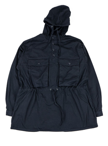 Nigel Cabourn OW 52 Track Smock Poplin Black Navy The Northern Fells Clothing Company Full