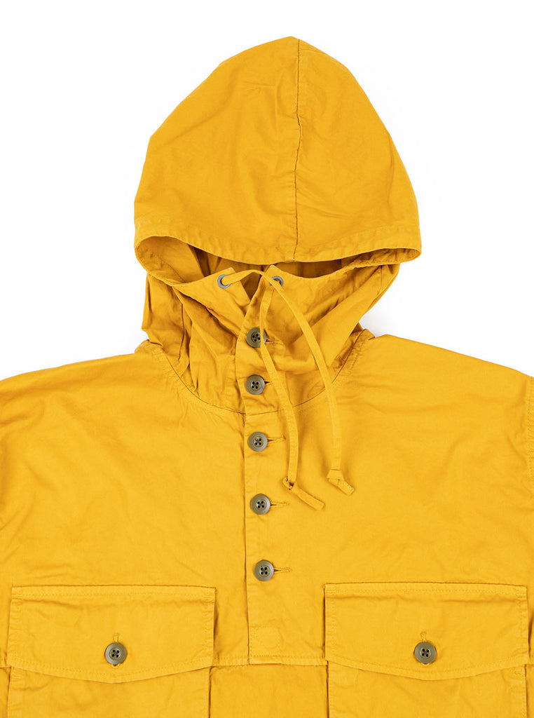 Nigel Cabourn OW 52 Track Smock Poplin Yellow The Northern Fells Clothing Company Neck