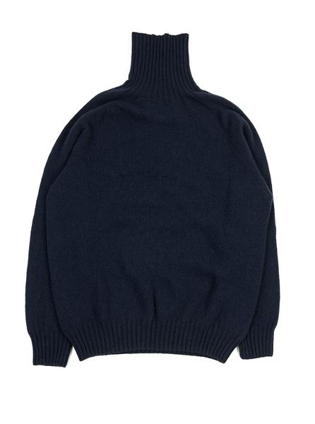 Northern Fells - Fishermans Roll Neck Sweater - Navy - Northern Fells