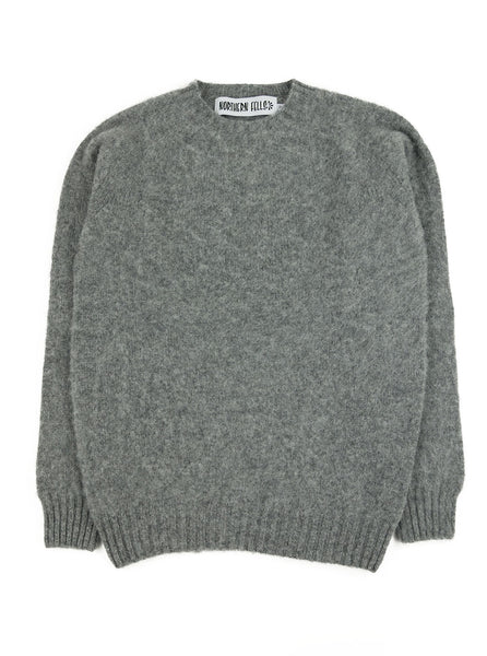 Northern Fells - Brushed Crewneck Sweater - Med Grey - Northern Fells