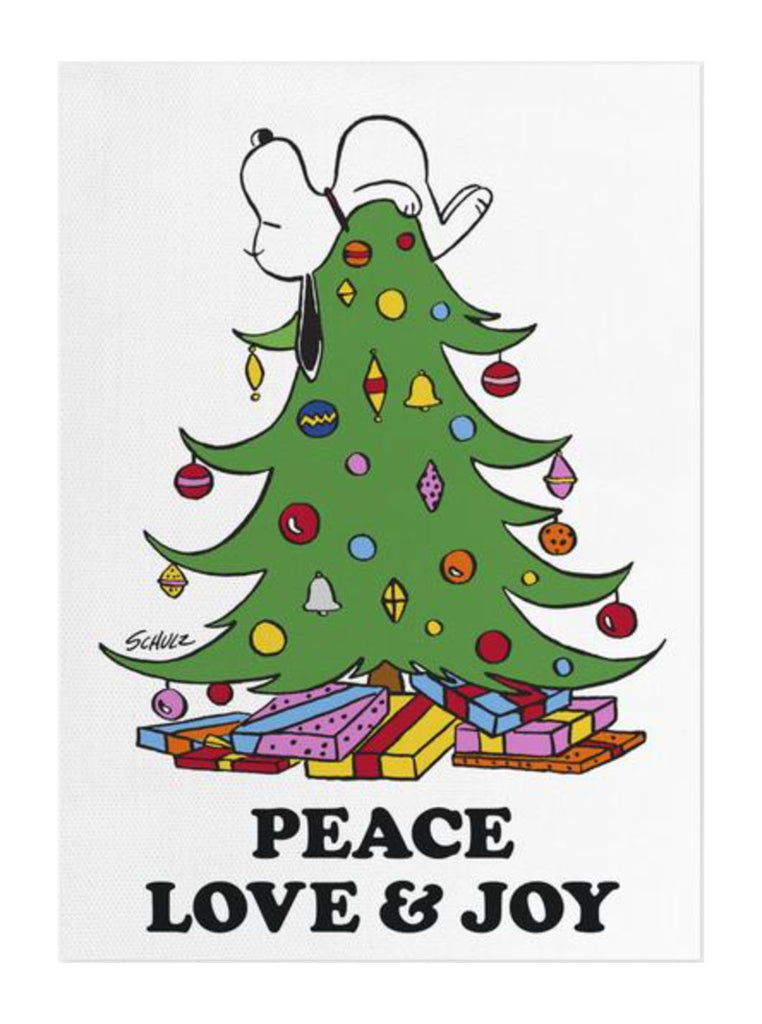 Peanuts Peace Love Joy Tea Xmas Towel The Northern Fells Clothing Company Full