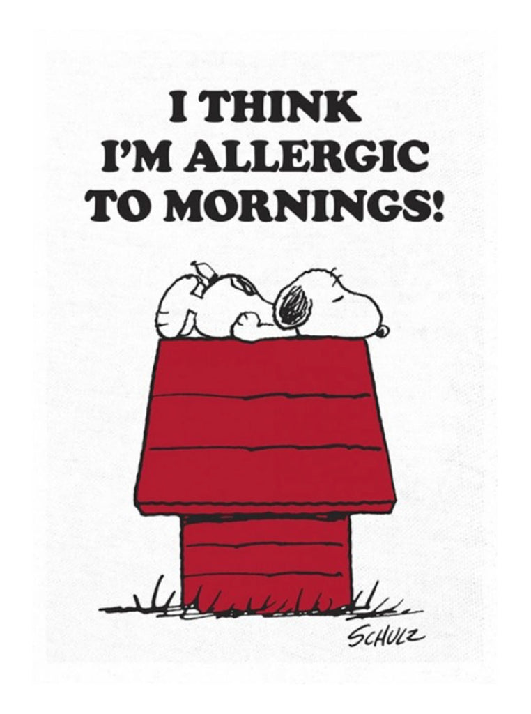 Peanuts Tea Towel Mornings The Northern Fells Clothing Company Image