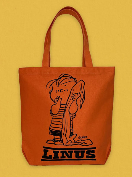 Peanuts Tote Linus Orange The Northern Fells Clothing Company Front
