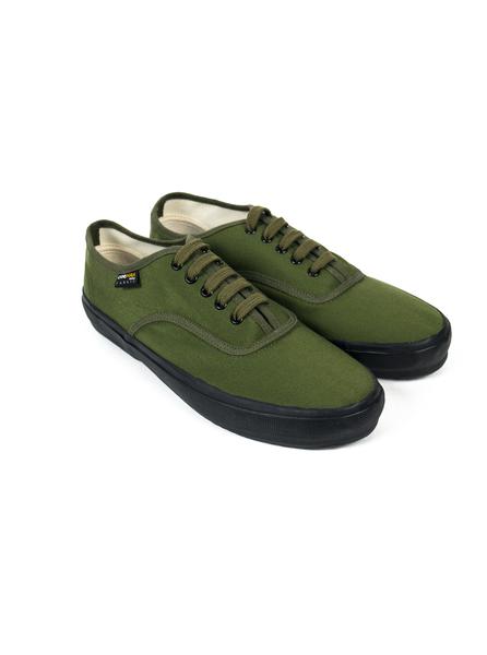 Reproduction of Found World War 2 Deck Shoe Olive Black Cordura The Northern Fells Clothing Company Side