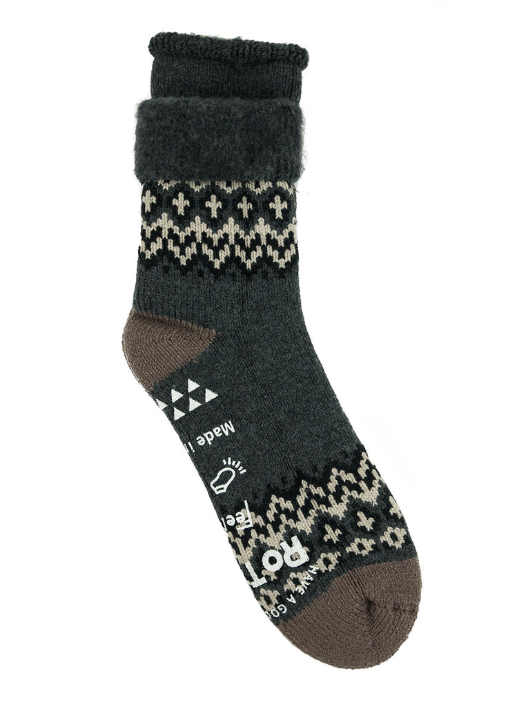 RoToTo - Nordic Comfy Room Socks - Charcoal - Northern Fells