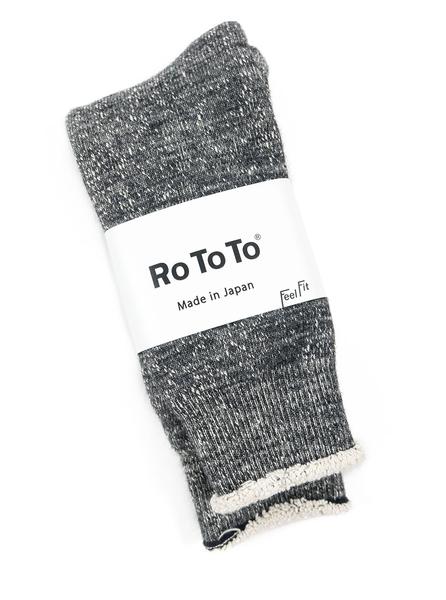 RoToTo Double Faced Socks R1054 Charcoal The Northern Fells Clothing Company Full