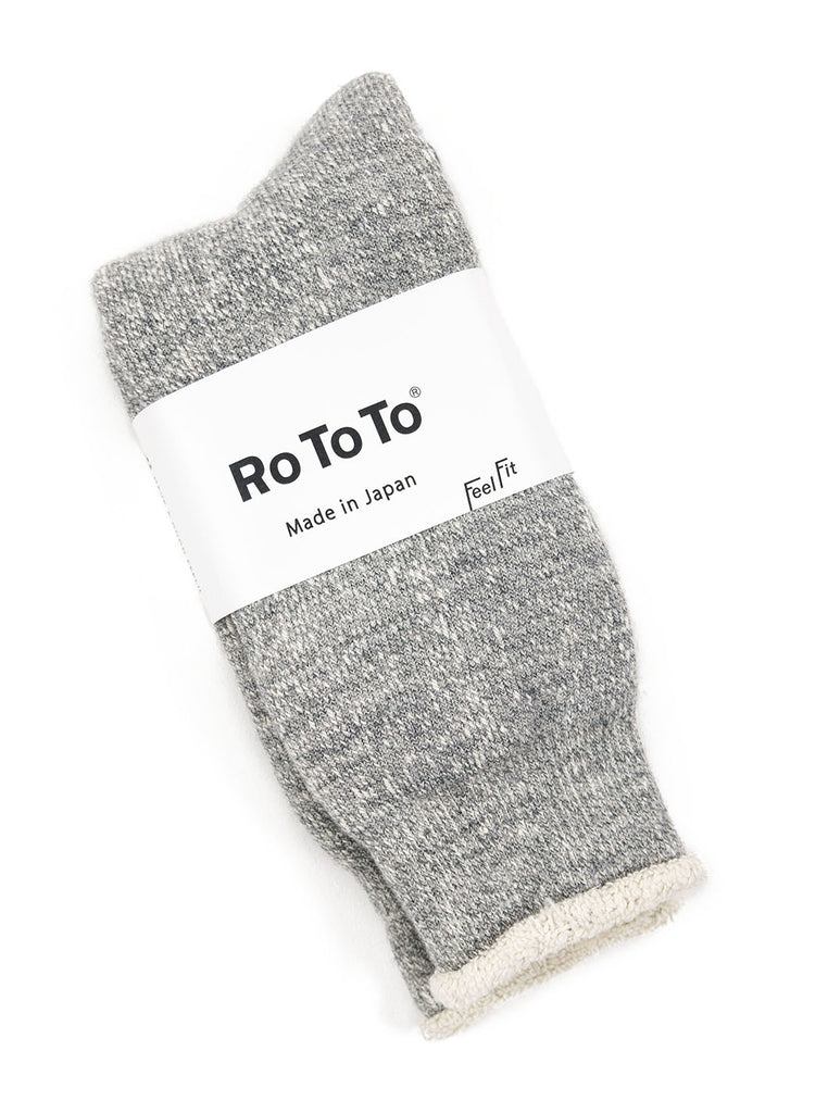 RoToTo - Double Faced Socks - Grey Marl - Northern Fells